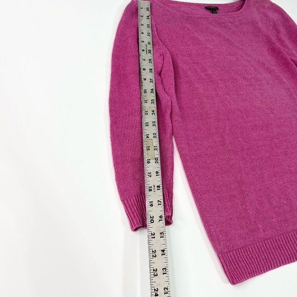 Talbots Sweater Womens Small Linen Open Knit 3/4 Sleeve Pink Lightweight - Picture 3 of 8